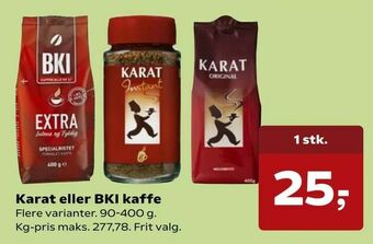 Dagli'Brugsen Karat eller BKI kaffe tilbud