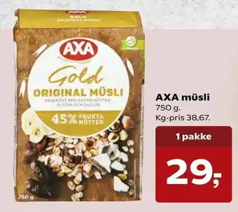 Kvickly AXA müsli tilbud