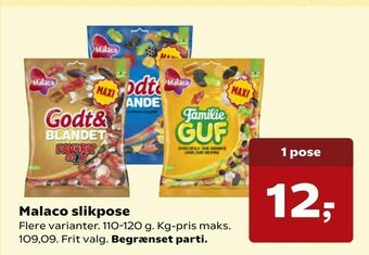 Kvickly Malaco slikpose tilbud