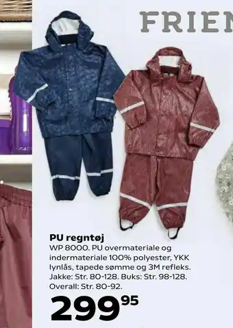 Kvickly PU regntøj tilbud