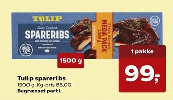 Kvickly Tulip spareribs tilbud