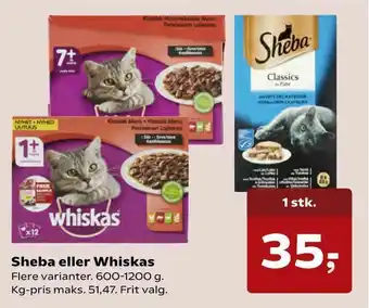 Kvickly Sheba eller Whiskas tilbud