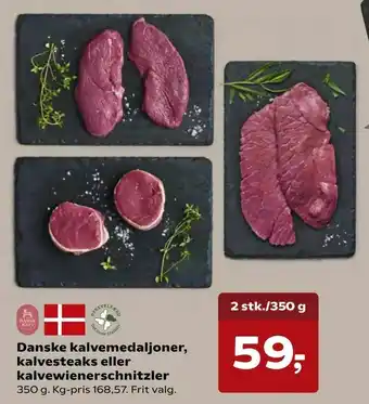 Danske kalvemedaljoner, kalvesteaks eller kalvewienerschnitzler
