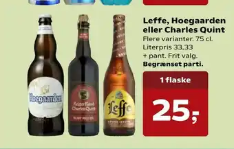 Leffe, Hoegaarden eller Charles Quint