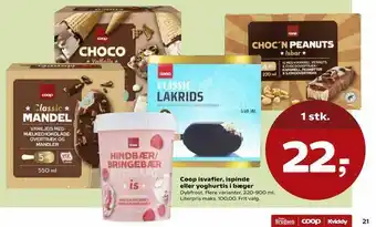 SuperBrugsen Coop isvafler, ispinde eller yoghurtis i bæger tilbud