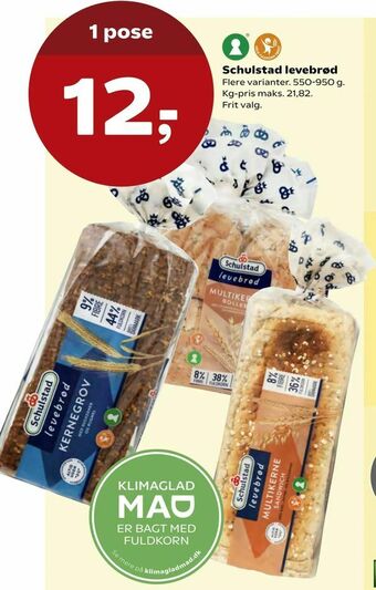 SuperBrugsen Schulstad levebrød tilbud