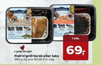 SuperBrugsen Fish'n'grill torsk eller laks tilbud