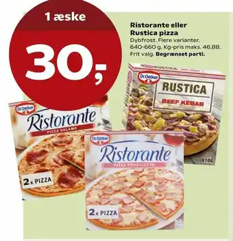 Ristorante eller Rustica pizza