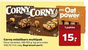 SuperBrugsen Corny müslibars multipak tilbud