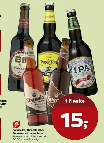 SuperBrugsen Svaneke, Ørbæk eller Braunstein specialøl tilbud
