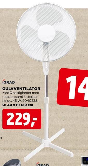 jem & fix Gulvventilator tilbud