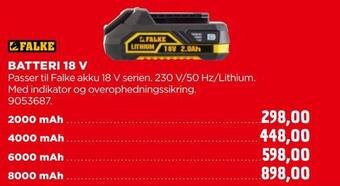 jem & fix Batteri 18 v tilbud