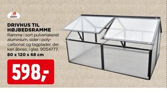 jem & fix Drivhus til højbedsramme tilbud