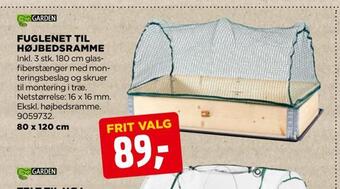 jem & fix Fuglenet til højbedsramme tilbud