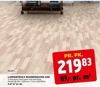 jem & fix Laminatgulv skandinavisk ask tilbud