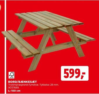 jem & fix Bord/bænkesæt tilbud
