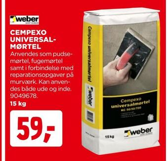 jem & fix Cempexo universal- mørtel tilbud