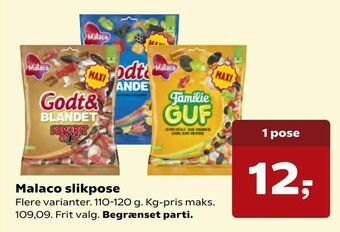 SuperBrugsen Malaco slikpose tilbud