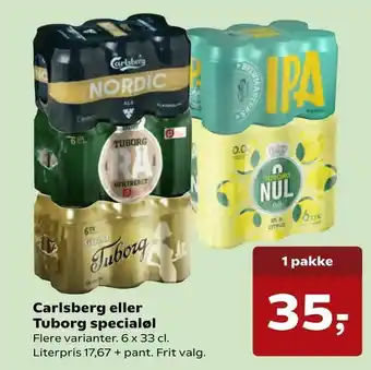 SuperBrugsen Carlsberg eller Tuborg specialøl tilbud