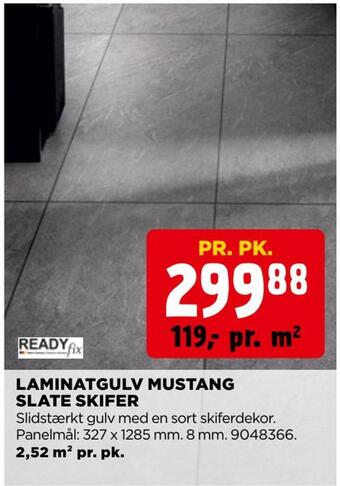 jem & fix Laminatgulv mustang slate skifer tilbud