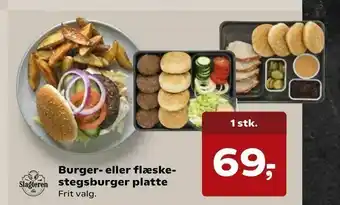 SuperBrugsen Burger- eller flæskestegsburger platte tilbud