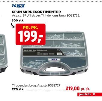 jem & fix Spun skruesortimenter tilbud