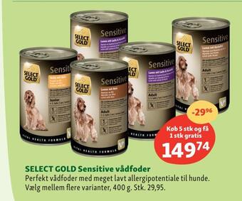 Maxi Zoo Select gold sensitive vådfoder tilbud