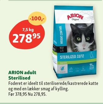 Maxi Zoo Arion adult sterilised tilbud
