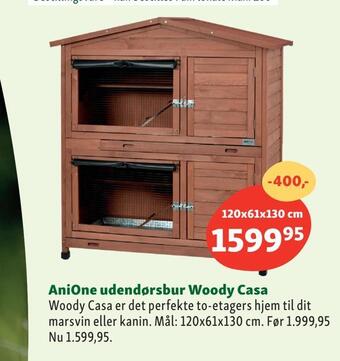 Maxi Zoo Anione udendørsbur woody casa tilbud