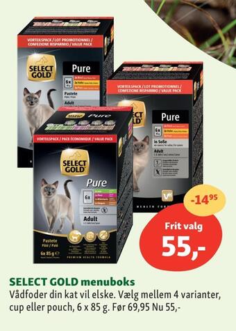 Maxi Zoo Select gold menuboks tilbud