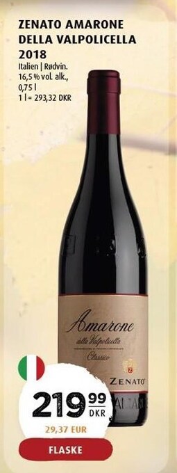 Scandinavian Park Zenato amarone della valpolicella 2018 tilbud