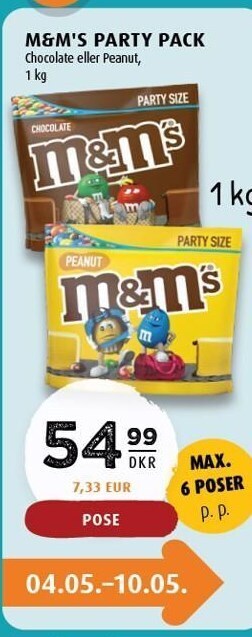 Scandinavian Park M&m's party pack tilbud