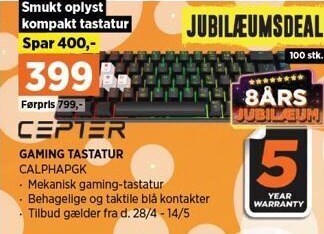 Power Cepter gaming tastatur tilbud