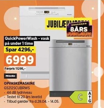 Power Miele opvaskemaskine tilbud