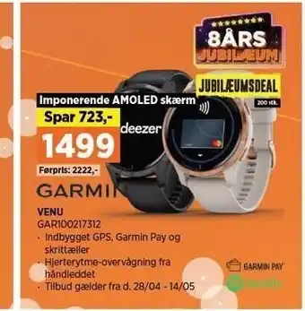 Power Garmin venu tilbud