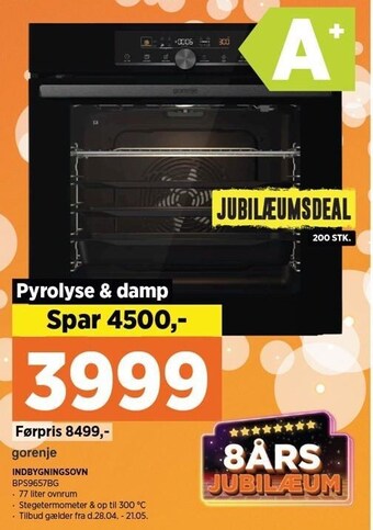 Power Gorenje indbygningsovn tilbud