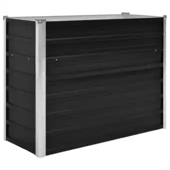 Bolig Center Hævet plantekasse 100x40x77 cm galvaniseret stål antracitgrå tilbud