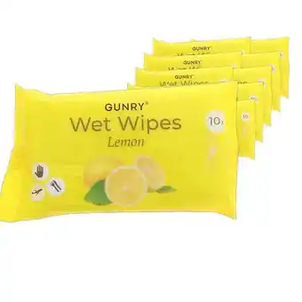 Gunry 10-pak vådservietter citron