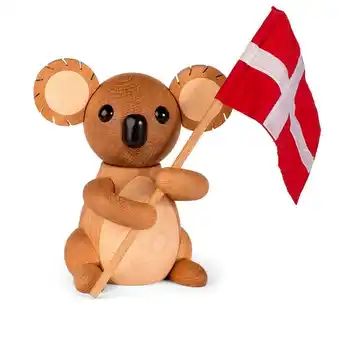 Spring copenhagen victoria koala stor med dannebrogsflag