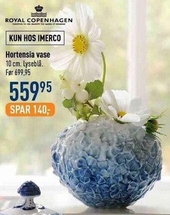 Imerco Royal copenhagen hortensia vase tilbud