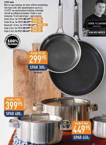 Imerco 3-ply serie tilbud
