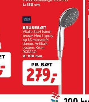 jem & fix Grohe brusesæt tilbud