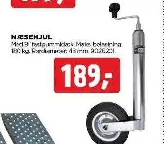 Næsehjul til trailer