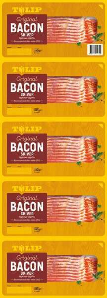 Rema 1000 Bacon i skiver 5-pak., 500 g tilbud