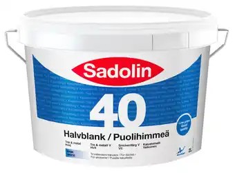 jem & fix Sadolin basic træ- & metalmaling (40) hvid 2 liter tilbud