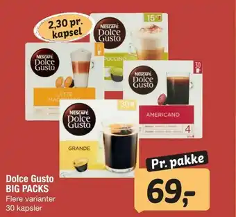 Fakta Tyskland Dolce Gusto BIG PACKS tilbud