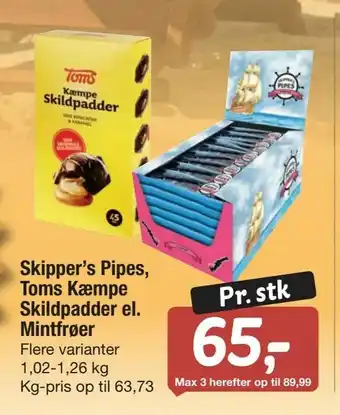 Fakta Tyskland Skipper's Pipes, Toms Kæmpe Skildpadder el. Mintfrøer tilbud