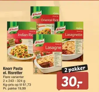 Fakta Tyskland Knorr Pasta el. Risretter tilbud