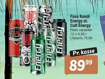 Fakta Tyskland Faxe Kondi Energy el. Cult Energy tilbud