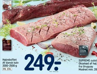 REMA 1000 Højrebsfilet Af dansk kalv tilbud
